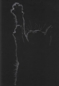 original drawing A3 56OrG artwork pastel modern kitten - Picture 1 of 3