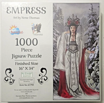 NIP SunsOut Empress 1000 Piece Puzzle 16"x34" Nene Thomas Made USA Eco Friendly - Image 1 of 4