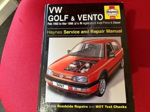 VW Golf & Vento Petrol & Diesel (Feb 92 - Mar 98) Haynes Manual (Paperback) - Picture 1 of 1