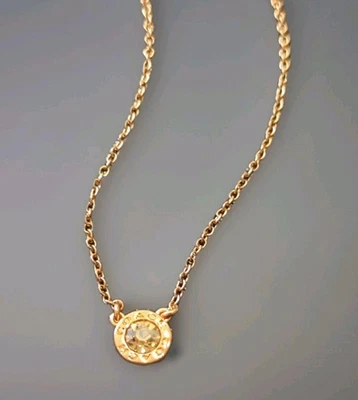 COACH 开圈吊坠项链玫瑰金链和白色粉红色水晶 16/19 — 第 1/4 张图片