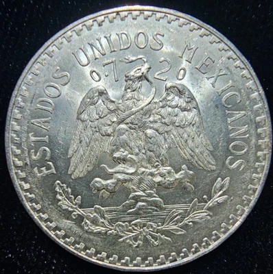 1934 Mexico 1 Peso BU .720 Silver KM 455 (A112) - Image 1 of 2
