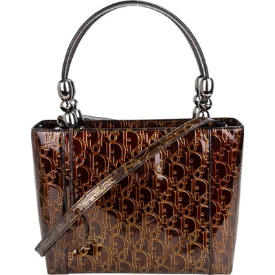 Christian Dior Patent Leather Oblique Monogram Maris Handbag Tasche - Bild 1 von 4