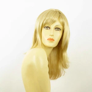 Perruque femme mi-longue blond doré méché blond très clair CARLY 24BT613 - Picture 1 of 8