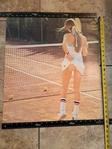 Original 1970s Tennis Girl Poster 20×23 - Picture 1 of 1