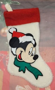 Medias de Navidad Ilimitadas Disney Mickey De Colección Raras Color Blanco  - Imagen 1 de 5