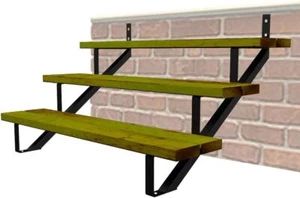 Steel Step Stair Riser - 3 Step For Deck height 27 Inchesstair stringer Step... - Picture 1 of 3