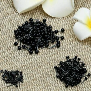 100 Sicherheitsaugen 2/3/4mm - schwarz - rund - für Häkeln Bären 2/3/4 mm - Bild 1 von 1