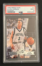 1996 Press Pass Basketball Swisssh Allen Iverson PSA 9