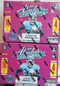 2021 Panini Absolute Football Mega Box - 4 Packs- 10 Cards Per Pack - Picture 1 of 4