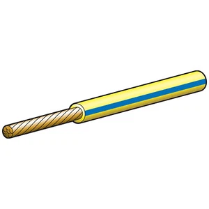 Narva 5813-30T4 Single Core Cable YELLOW/BLUE 3mm 10 Amp - 1 Meter Length - Picture 1 of 1
