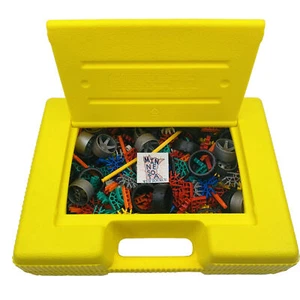 Knex Yellow Plastic Case Storage 14" x 10 x 4" K'nex Starter Kit w/Parts Pieces - Picture 1 of 5