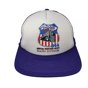 Union Pacific 844 Idaho Subdivision Snapback Trucker Hat Purple One Size Rope - Picture 1 of 7
