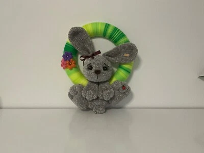 Amigurumi Hase Türkranz Wandkranz gehäkelt Handmade - Bild 1 von 3