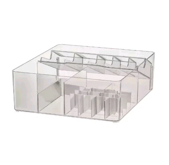 IKEA SKUBB Organizer Mit Fächern – Weiß, Aus Polyester, Zusammenklappbar, Mit Klettverschluss