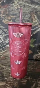 Starbucks Dusty Rose Pink Pearl Shell Mermaid Scales Siren Tumbler Fall 2022 - Picture 1 of 7