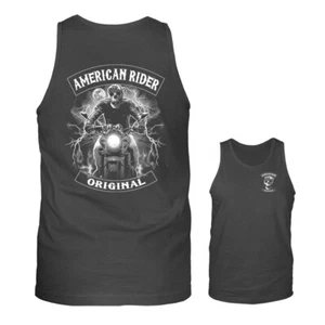 Camiseta sin mangas con alas de motocicleta American Rider para motociclistas - Imagen 1 de 4