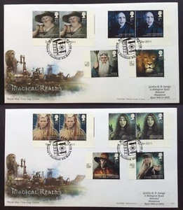 2011 Magical Realms Set + Margins on 2 First Day Covers, Bishop's Stortford SHS - Picture 1 of 5