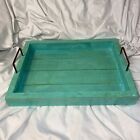 Decoupage Tray - Two Sided Distressed Rustic Wooden Painted With Stickers