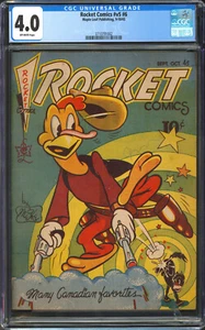 Rocket Comics Vol. 5 #6 CGC 4.0 | Hoja de arce 1945 | Blanco canadiense POP 1 | - Imagen 1 de 2