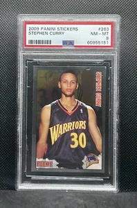 Pegatinas Panini 2009 Stephen Curry RC Rookie #263 Warriors PSA 8 *losa nueva* 🔥 - Imagen 1 de 2
