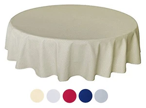 Mantel de gofres redondo Tektrum 70" impermeable/a prueba de derrames/resistente a manchas-beige - Imagen 1 de 6
