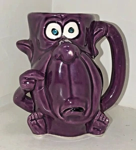 Kreiss Psycho Ceramics Mug 60s 70s Purple Confused Thinker Guy Figurine plaque - Picture 1 of 10