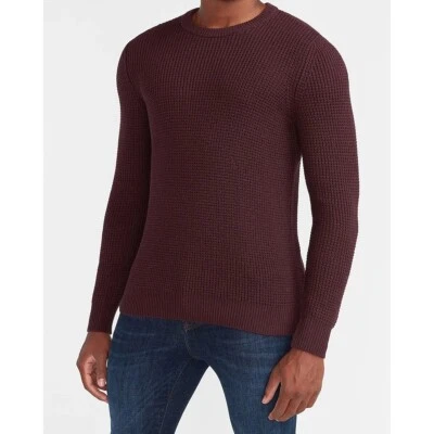 Express Waffle Knit Crew Neck Sweater S - Image 1 of 4