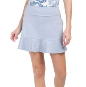 NWT TOMMY BAHAMA Powder Blue Golf Tennis Pickleball Ruffle Skort - M L & XL - Picture 1 of 3