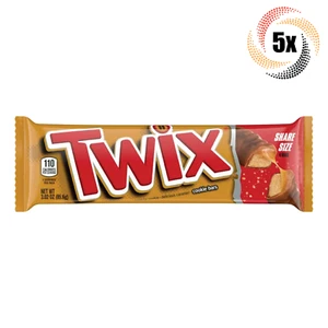 5x Packs Twix Caramel Milk Chocolate Cookie Bars Share Size Candy 3.02oz - Picture 1 of 3