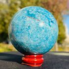 315g Natural Blue Apatite Ball Sphere Quartz Crystal Mineral Healing