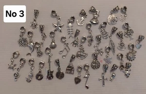 Silver Bails Charms For Jewellery Making Bracelet Tibetan Mixed Beads Pendants - Picture 1 of 1