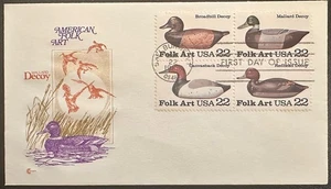 US #2141a FDC 1985 (cover Craft cachet); bird hunting  *d - Picture 1 of 2