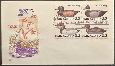 US #2141a FDC 1985 (cover Craft cachet); bird hunting  *d - Image 1 of 2