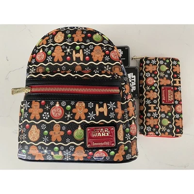 Mini Mochila y Cartera Loungefly Star Wars Pan de Jengibre Nuevo con Etiquetas Exclusivo Foto 1 de 4