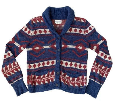 Ralph Lauren Denim Supply Azteca Tejido Chal Cárdigan Suéter S Southwestern Cabin Foto 1 de 4