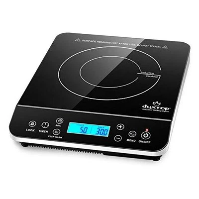  Quemador de inducción portátil, placa caliente de inducción con placa de cocción plateada de 1800 vatios Foto 1 de 4