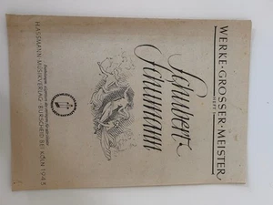Notenheft Schubert Schumann 1943 - Bild 1 von 2