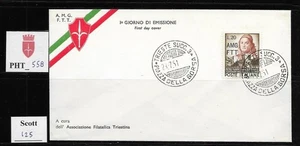 PHT_558. TRIESTE FTT. FDC w. 1951 PERUGINO. Scott 125 - Picture 1 of 1