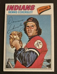 1977 Topps Dennis Eckersley 2nd Year Baseball Card 525 Indians HOF Pitcher GD OC - Picture 1 of 2