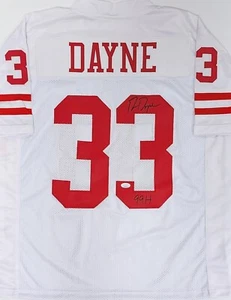 Camiseta deportiva firmada de Badgers Ron Dayne #33 personalizada BLANCA AUTOMÁTICA con Heisman - JSA - Imagen 1 de 3