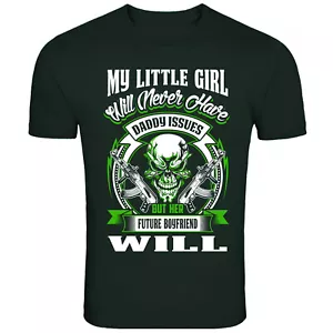 Daddy Issues Skull Guns Little Girl TShirt lustiges T-Shirt Herren Damen Unisex Tee - Bild 1 von 2
