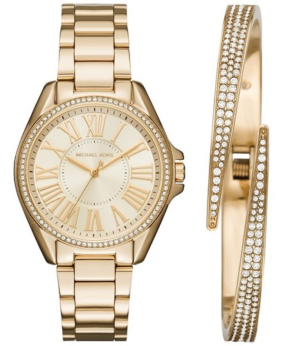 Orologio e bracciale Michael Kors donna Kacie acciaio inox scatola set 39 mm MK3568