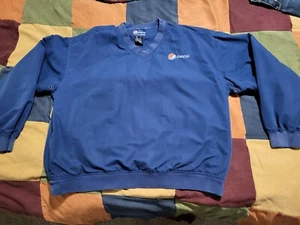 Pepsi Employee Windbreaker, Jumper, Jacket Blue Pullover Embroidered Logo Sz Xl - Picture 1 of 6