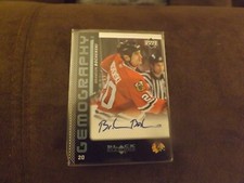 2006-07 Upper Deck Black Diamond Gemography Brandon Bochenski Autographed Card 