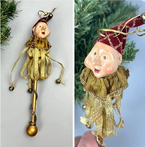 Collezione Katherine’s Wayne Kleski Decorazione Natalizia Clown Giullare su Bastone - Foto 1 di 15