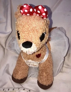 Vestido Build a Bear Clarice Rudolph El Reno Nariz Roja 15" Bordeado Dorado Tul - Imagen 1 de 5