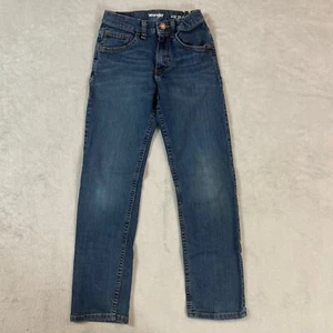 Wrangler Jeans Boys Size 12 Slim Classic Straight Adjustable Waist Medium Wash - Picture 1 of 10