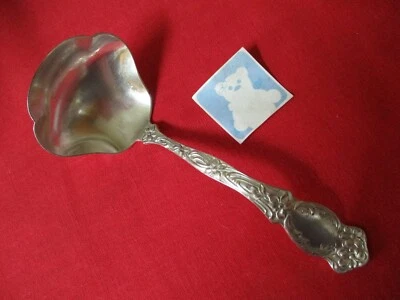 C. W. Jonker Silverplate Gravy Ladle, 1905 Violet  #19 - Image 1 of 4