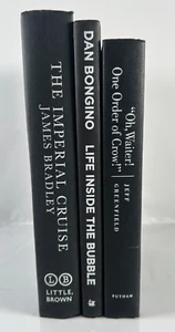Lot of 3 Hardcover Books Black, White Letters Decoration Modern Home Design - Imagen 1 de 5