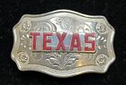 Vintage TEXAS 2 5/8” x 1 5/8” Belt Buckle Petite child youth rodeo retro